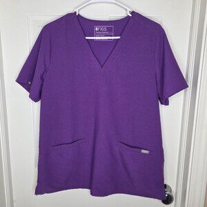 Figs Ultra Violet Scrubs Casma Three-Pocket V-Neck Scrub Top Women's Large